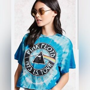 Pink Floyd Tie Dye Crop Top